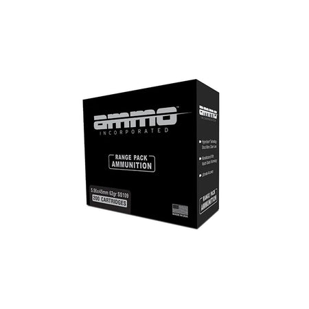 Ammo Inc 5.56x45mm NATO Rifle Ammo Signature SS109 Range Pack Full Metal Jacket FMJ 62 grain 