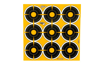 Allen Company EZ Aim 2" Adhesive Bullseye Targets, 12-Sheet Pack, Reactive Splash 15318