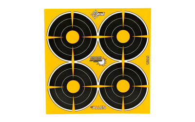 Allen Company EZ Aim 3" Adhesive Bullseye Targets, 12-Sheet Pack, Reactive Splash 15326