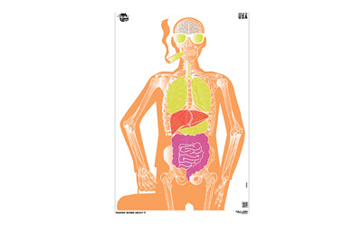 Allen Company EZ Aim Fun Bones Shooting Targets, 23"x35", 3 Pack, Assorted Colors 15656