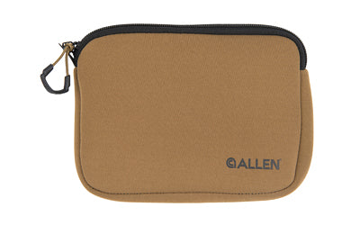 Allen 3636 Compact Neoprene Pistol Pouch, FDE, Padded, Interior Magazine Loop