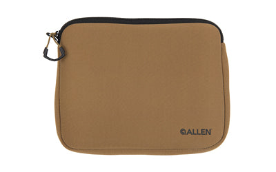 Allen 3638 Full-Size Neoprene Pistol Pouch, FDE, Padded, Interior Magazine Loop