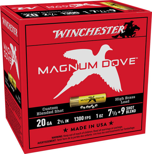 WINCHESTER MAGNUM DOVE 20GA 2.75" 1OZ #7.5&9 25RD 10BX/CS
