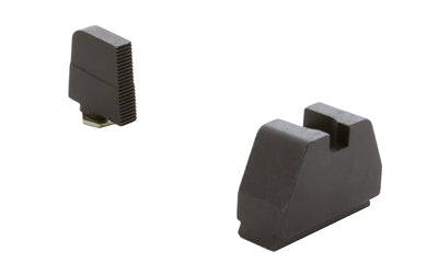 AmeriGlo GL-527 Black Serrated Optic-Compatible Sight Set for All Glocks, Cowitness with 43X/48 MOS Plate