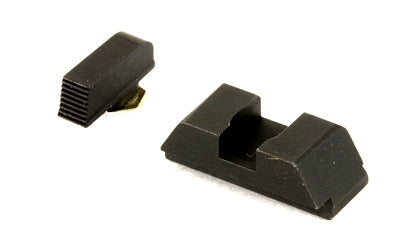 AmeriGlo GT-532 Defoor Style Sights for Glock 42/43, Black Serrated Front, Black Square Notch Rear