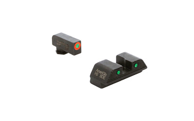 AmeriGlo WA-816 Trooper Night Sights, Walther PDP, Green/Orange Front, Green/Black Outline Rear, Matte Finish