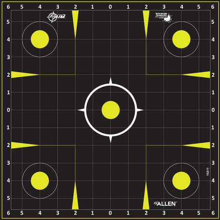 Allen EZ Aim Splash Non-Adhesive Shooting Target 12.5" 30 Per Pad Black/Yellow