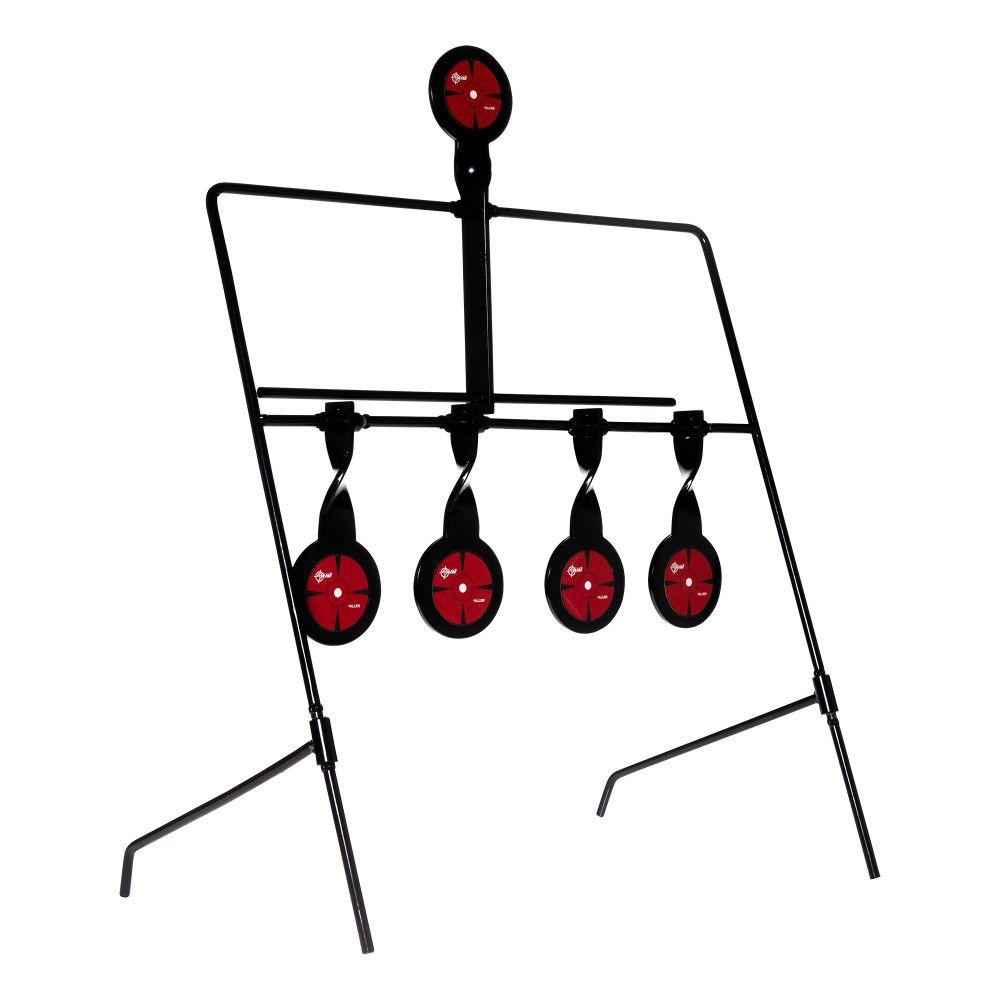 EZ-Aim Deflector Rimfire Resetting Spinner Target System 16" Wide Black/Red