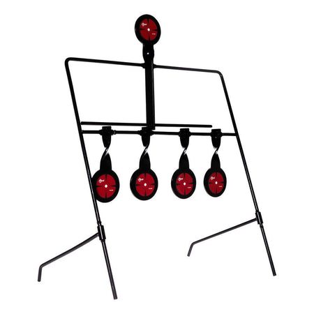 EZ-Aim Deflector Rimfire Resetting Spinner Target System 16" Wide Black/Red