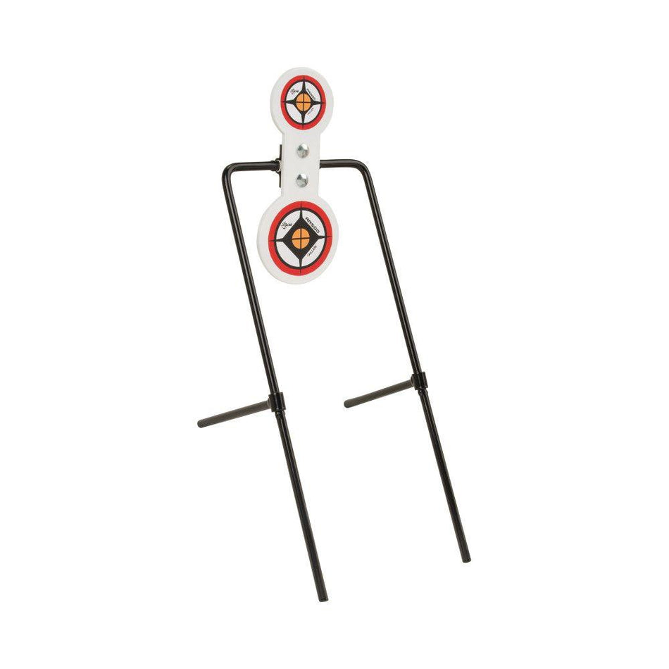 Allen EZ-Aim AR500 Spinner Target Set with Stand Rimfire and Centerfire Pistol Compatible White/Red/Black