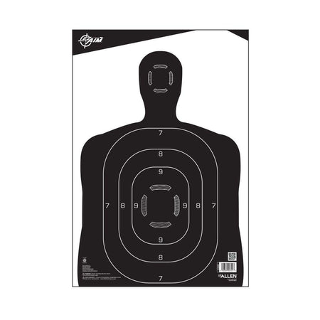 Allen EZ-Aim Silhouette Paper Targets 100 Count - 12"W x 18"H Black