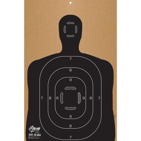 Allen EZ Aim Corrugated B27 Silhouette Paper Shooting Target 23x35 Inch