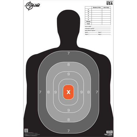 Allen EZ Aim B27 Pro Silhouette Shooting Target 23" x 35" Pack of 50