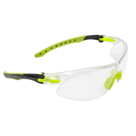 Allen ULTRX Keen Youth Shooting Safety Glasses Lime Green with Clear Lenses