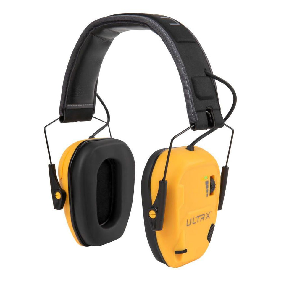 Allen ULTRX Bionic Electronic Hearing Protection Earmuffs 22dB Yellow