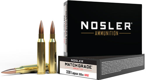 Nosler .338 Lapua Magnum 43136 Match Grade Custom Competition Hollow Point Boat Tail 300 Grain