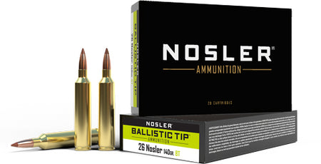 Nosler .26 Nosler 43459 Ballistic Tip Hunting Polymer Tip PT 140 Grain