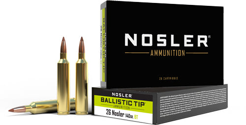 Nosler .26 Nosler 43459 Ballistic Tip Hunting Polymer Tip PT 140 Grain