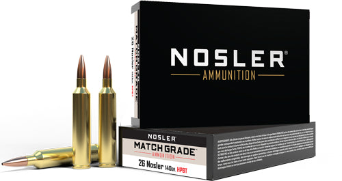 Nosler .26 Nosler 51288 Match Grade Custom Competition Hollow Point Boat Tail 140 Grain