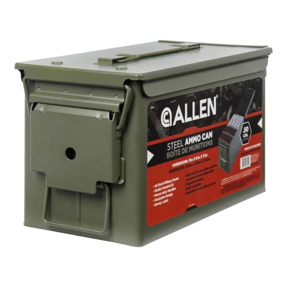 Allen Company Steel Ammo Box .50 Caliber OD Green