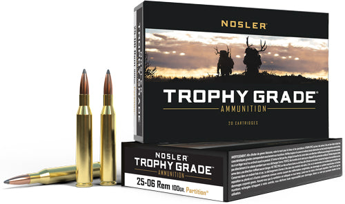 Nosler .25-06 Remington 60005 Trophy Grade Nosler Spitzer Partition 100 Grain