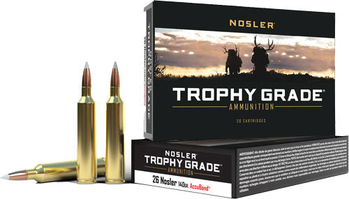 Nosler .26 Nosler 60014 Trophy Grade Nosler AccuBond 140 Grain