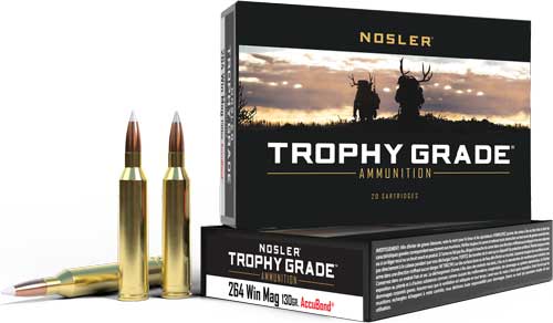 Nosler .264 Winchester Mag 60019 Trophy Grade Nosler AccuBond 130 Grain