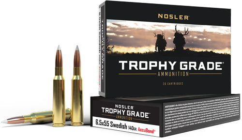 Nosler 6.5x55mm Swedish 60022 Trophy Grade Nosler AccuBond 140 Grain