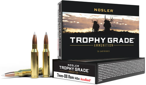Nosler 7mm-08 Remington 60042 Trophy Grade Nosler AccuBond 140 Grain