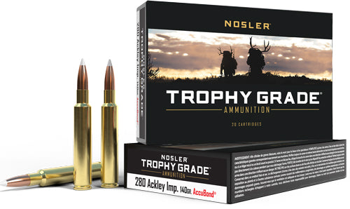 Nosler .280 Ackley 60043 Trophy Grade Nosler AccuBond 140 Grain