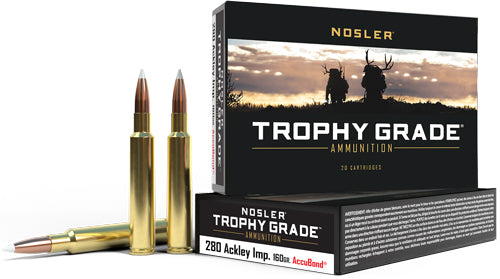 Nosler .280 Ackley 60076 Trophy Grade Nosler AccuBond 160 Grain