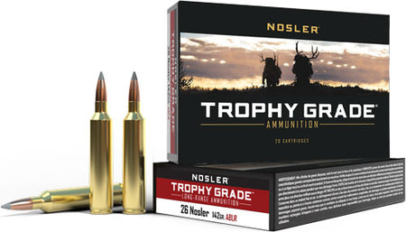 Nosler .26 Nosler 60122 Trophy Grade Nosler Spitzer AccuBond Long Range 142 Grain