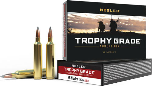 Nosler .26 Nosler 60122 Trophy Grade Nosler Spitzer AccuBond Long Range 142 Grain