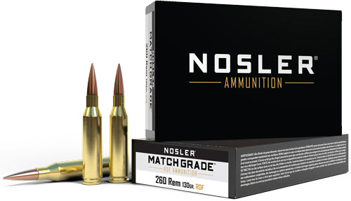 Nosler .260 Remington 60138 Match Grade RDF Hollow Point Boat Tail 130 Grain
