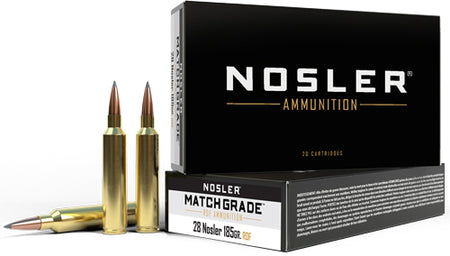 Nosler .28 Nosler 60141 Match Grade RDF Hollow Point Boat Tail 185 Grain