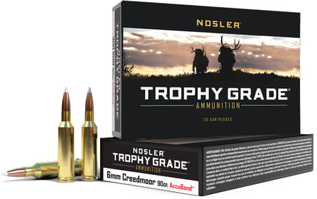 Nosler 6mm Creedmoor 60142 Trophy Grade AccuBond Polymer Tip PT 90 Grain