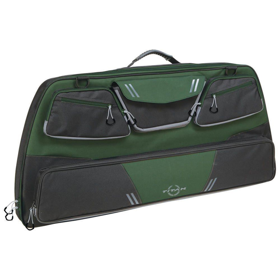 Titan Aconite Compound Bow Soft Case 41-Inch with Accessory Pockets - Green/Black