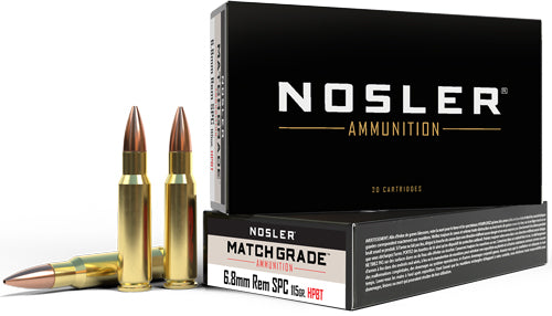 Nosler 6.8 Remington SPC 75035 Custom Competition Match Grade Jacketed Hollow Point JHP 115 Grain
