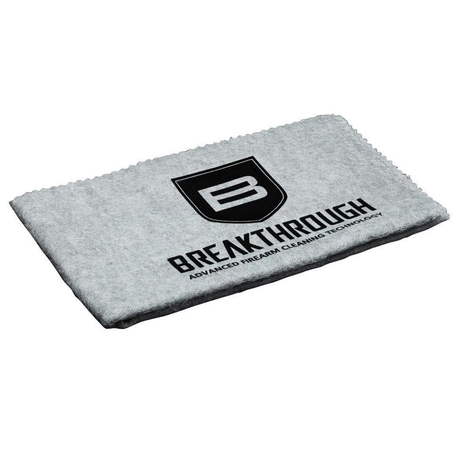 Breakthrough Clean Technologies Silicone Cotton Gun Cleaning Cloth 14" x 12" Grey