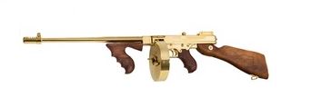 Thompson T150DTG 1927A-1 Deluxe .45 ACP Carbine, 16.5" Barrel, Titanium Gold Finish, Walnut Stock