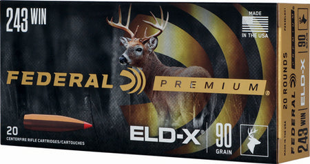 Federal .243 Winchester P243ELDX1 Premium ELD-X Extremely Low Drag-eXpanding 90 Grain