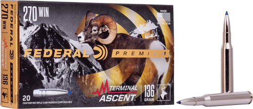 Federal .270 Winchester P270TA1 Premium Terminal Ascent 136 Grain