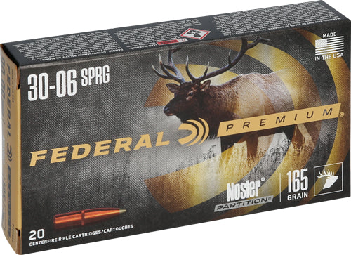 Federal .30-06 Springfield P3006AD Premium Nosler Partition 165 Grain