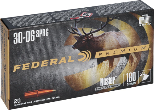 Federal .30-06 Springfield P3006F Premium Nosler Partition 180 Grain