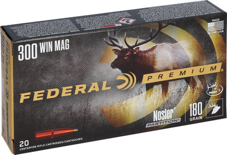 Federal .300 Winchester Mag P300WD2 Premium Nosler Partition 180 Grain