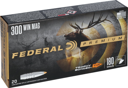 Federal .300 Winchester Mag P300WTT1 Premium Bonded Hollow Point Trophy Bonded Tip 180 Grain