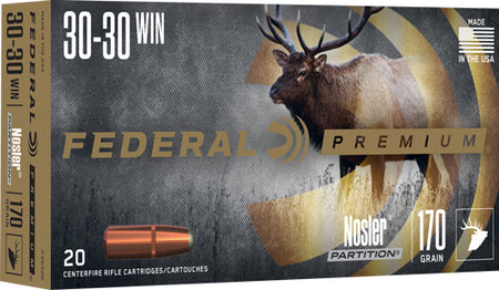 Federal .30-30 Winchester P3030D Premium Nosler Partition 170 Grain