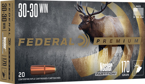Federal .30-30 Winchester P3030D Premium Nosler Partition 170 Grain