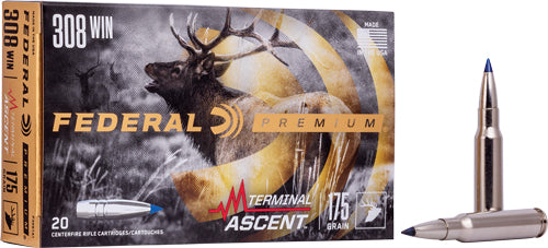 Federal .308 Win / 7.62x51mm P308TA1 Premium Terminal Ascent 175 Grain