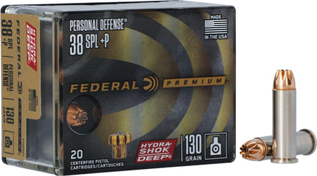 Federal .38 Special P38HSD1 Premium Personal Defense Hydra-Shok Deep Hollow Point 130 Grain